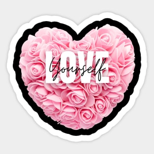 Lovely Rose Heart | Flower Heart | Valentine gift | Couple | lovers Unisex Sticker